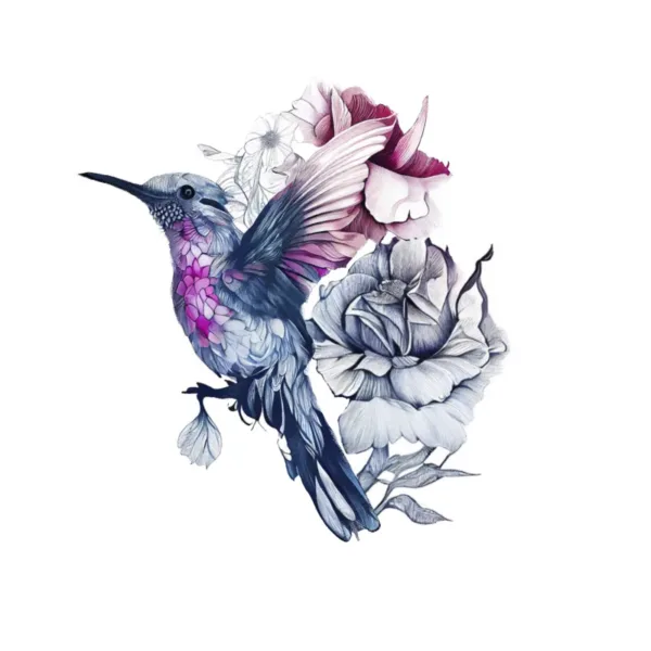 Color Bird Tattoo Design