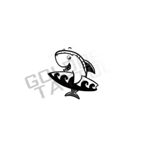 Tiny Shark Surf Tattoo V.4