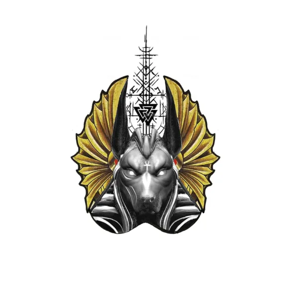 Color Anubis Tattoo Design