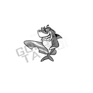 Tiny Shark Surf Tattoo V.6