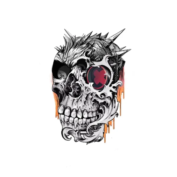 Badass Skull Tattoo Design