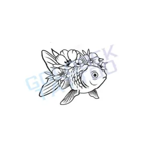 Fish Flower Tattoo