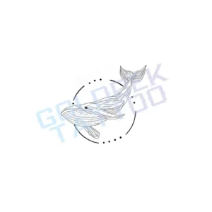 Whale Tiny Minimal Tattoo Sketch V.1