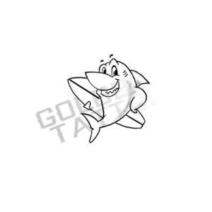 Tiny Shark Surf Tattoo V.5