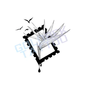 Strelitzia Postmark Tattoo