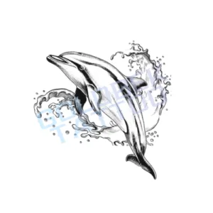 Fineline Dolphin Tattoo