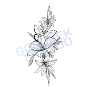 Realistic Lilies Tattoo